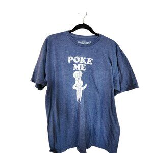Pillsbury Doughboy "Poke Me" Graphic Tee X-Large Savvy Cotton/Polyester Heather